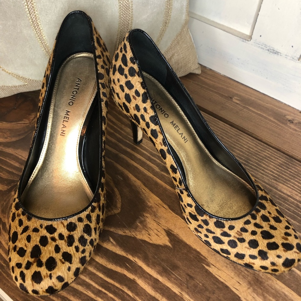 Antonio Melani leopard print heels size 6.5
